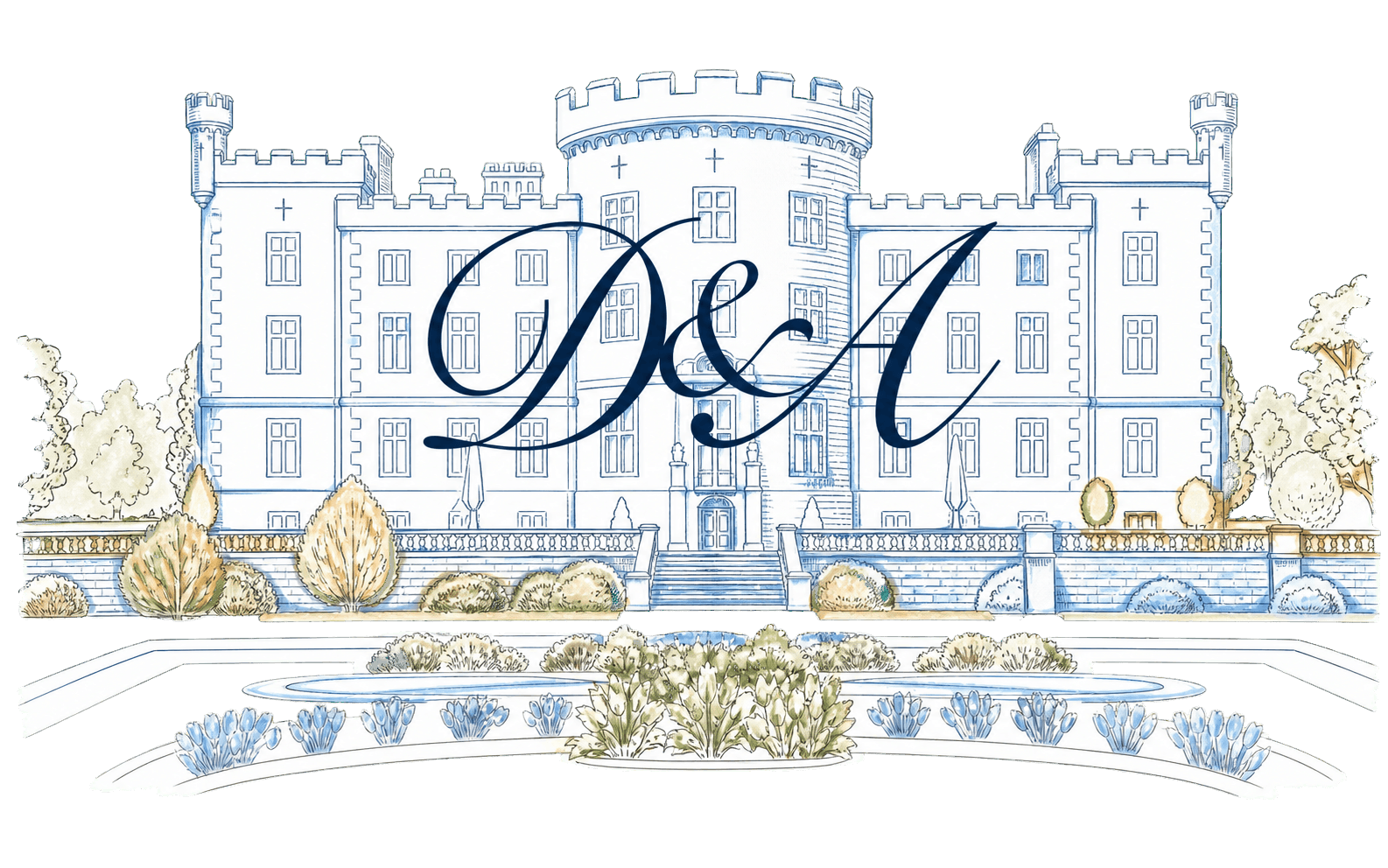 Declan and Anna wedding logo with Markree Castle
